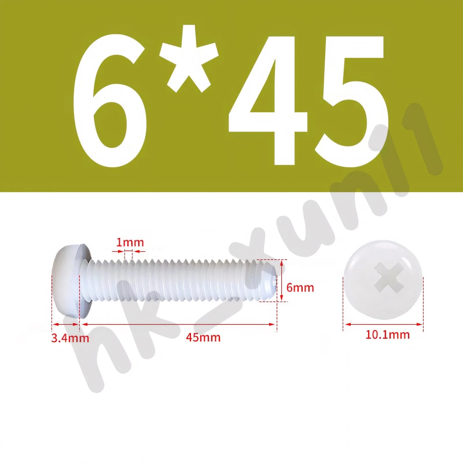 White/Black Nylon Phillips Machine Screws – M2 to M6, Plastic Round Pan Head Bolts
