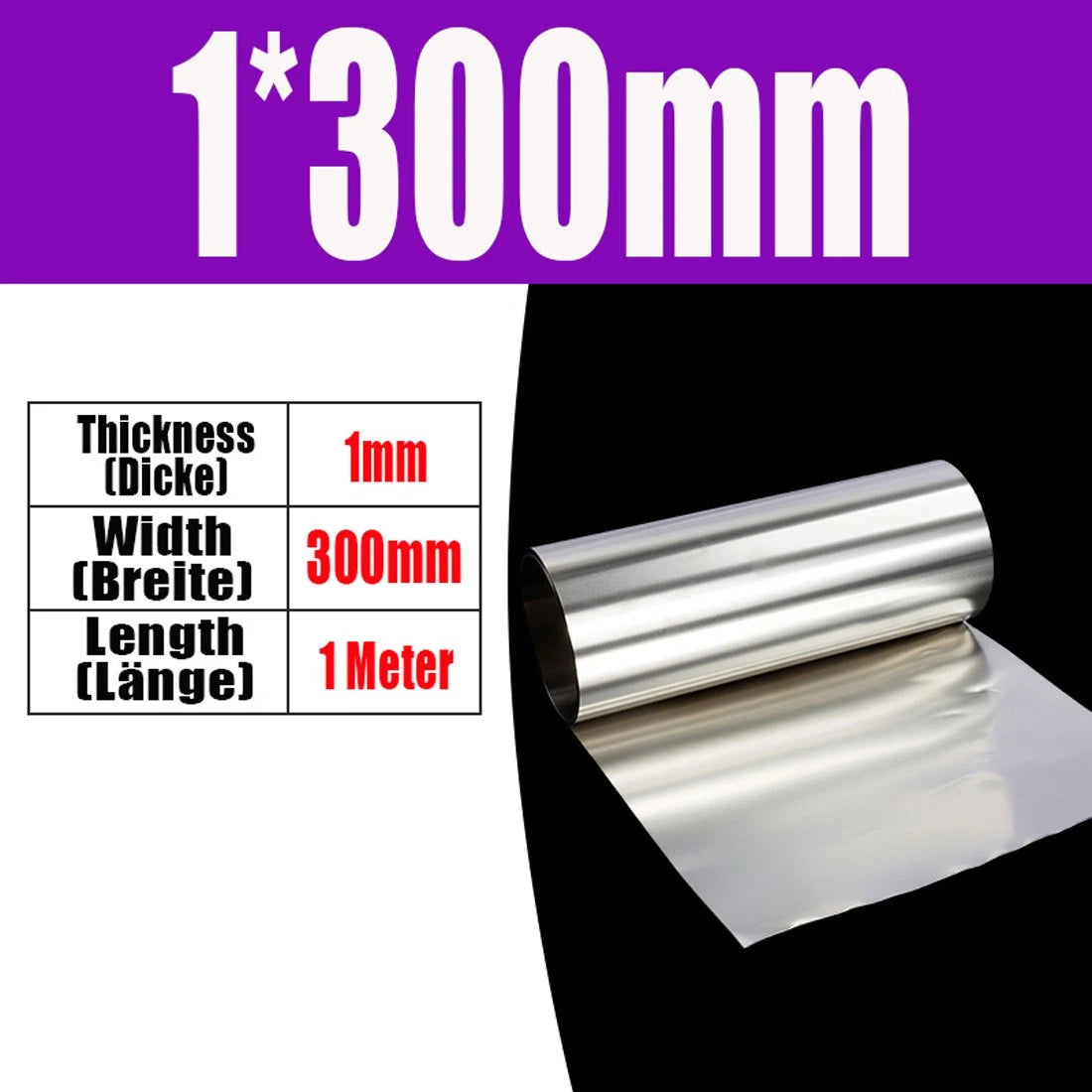 304 stainless Metal Sheet Foil Plate Strip Thickness 0.01mm-2mm Model Making DIY
