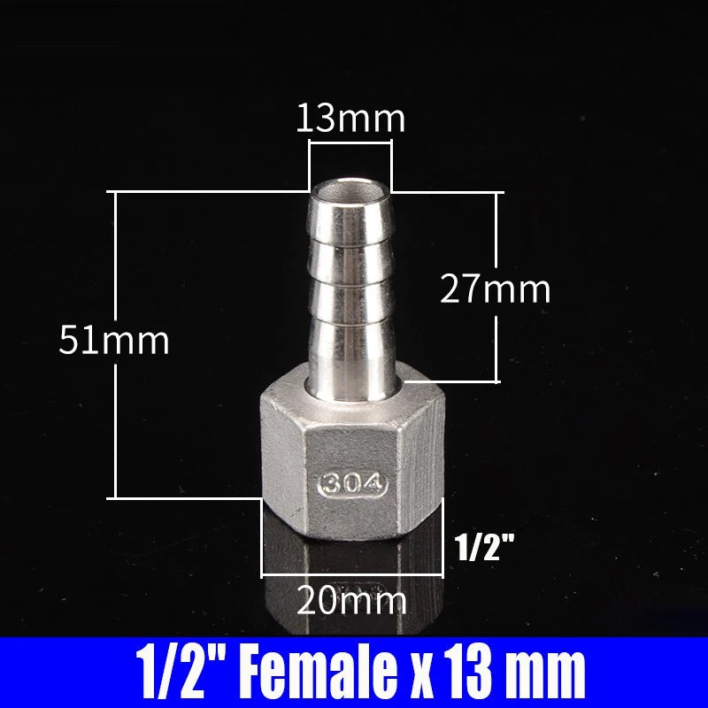 1/4"-4" Inch Female/Male Stainless Hose Connector Fitting For Air Water Fuel Gas