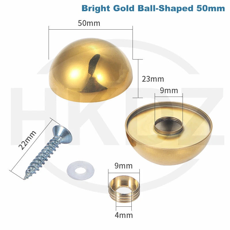 Stainless Steel Mirror Screw Cover Caps – Decorative Disc Plates for Glass, Mirrors & Furniture (16-50mm, Flat/Dome, Silver/Gold/Black/Rose Gold)