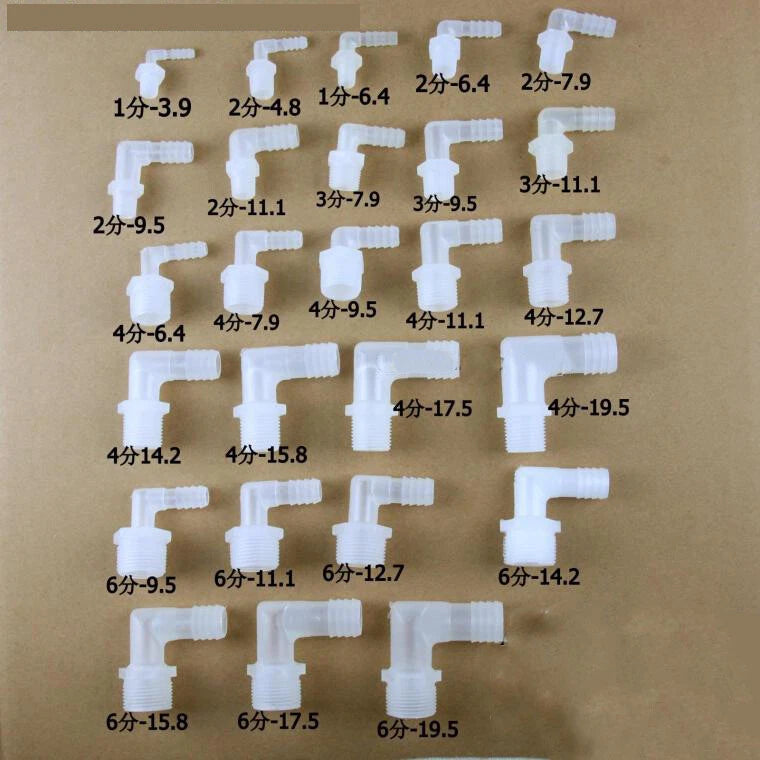 Plastic Hose Barb Fittings — Straight, Reducer, L, T, Y-Shape Pagoda Connectors