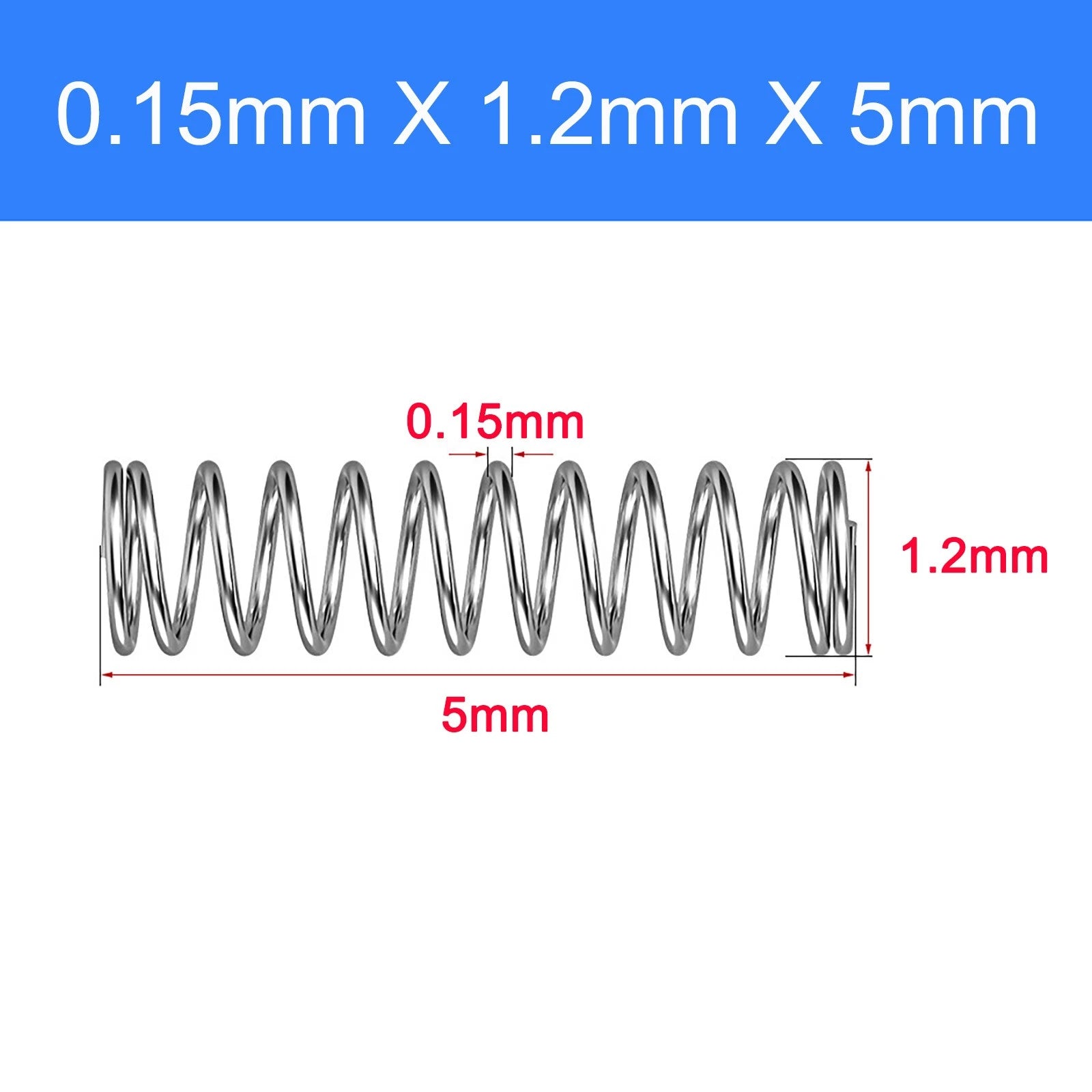 Small Micro Compression Spring Stainless Steel 0.1mm Wire Miniature Precision