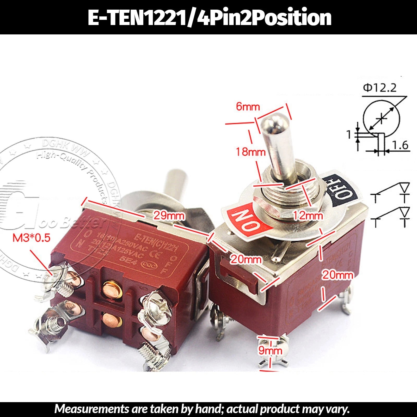 Miniature Toggle Switch — SPST/SPDT, 2–12 Pin, MTS/E-TEN/RLS Series, 79 Types