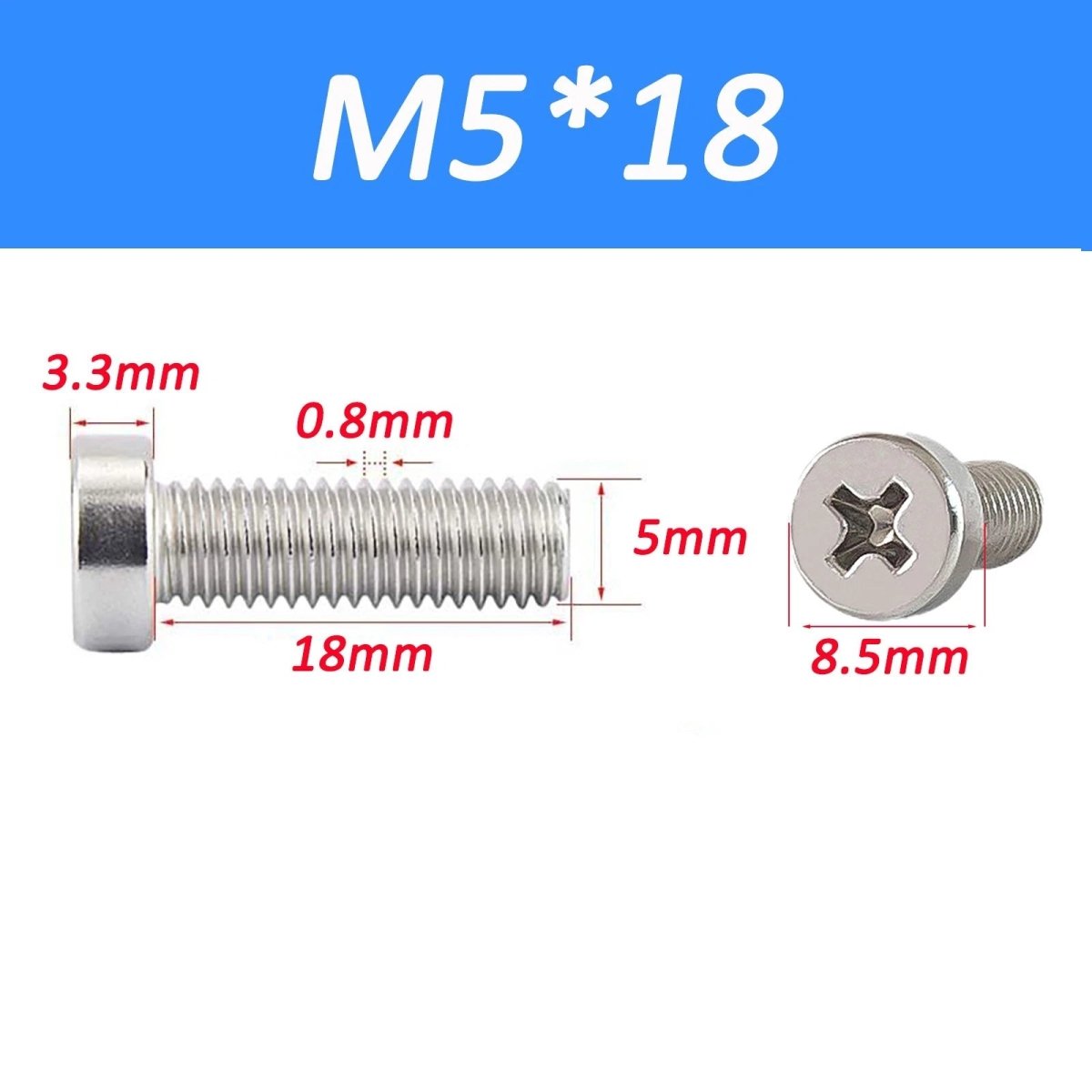 A2 Stainless Steel Cheese Head Phillips Machine Screws | M2–M8 Metric Bolts - HomeDIYer