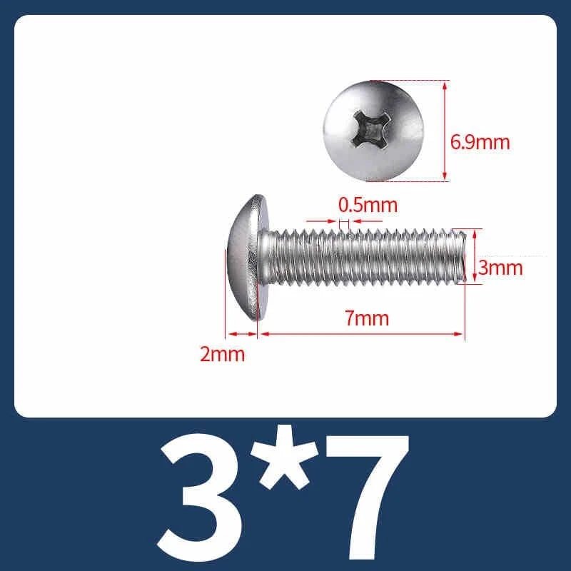M2–M8 Stainless Steel Phillips Truss Head Machine Screws | 201 / 304 / 316 - HomeDIYer