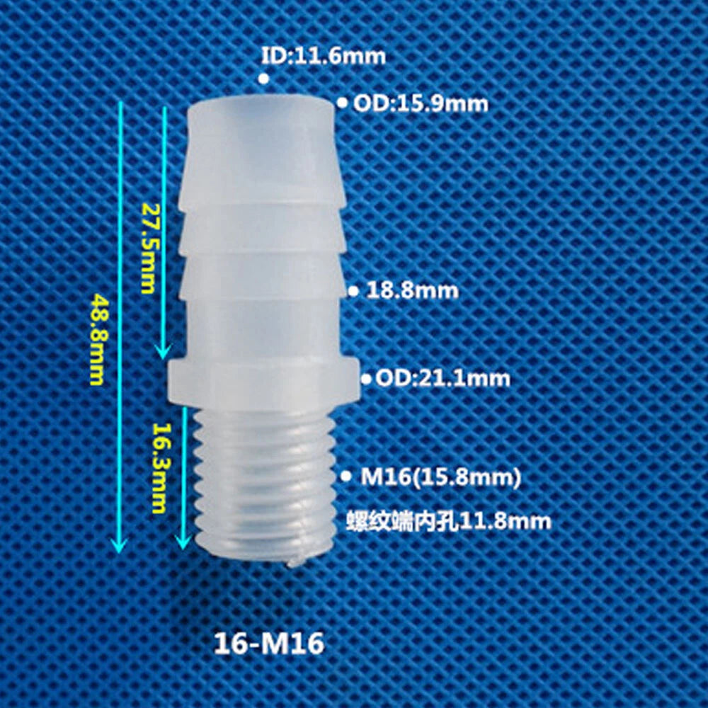 BSP Metric External Thread Straight Barb Connector – Plastic Hose Pipe Fitting