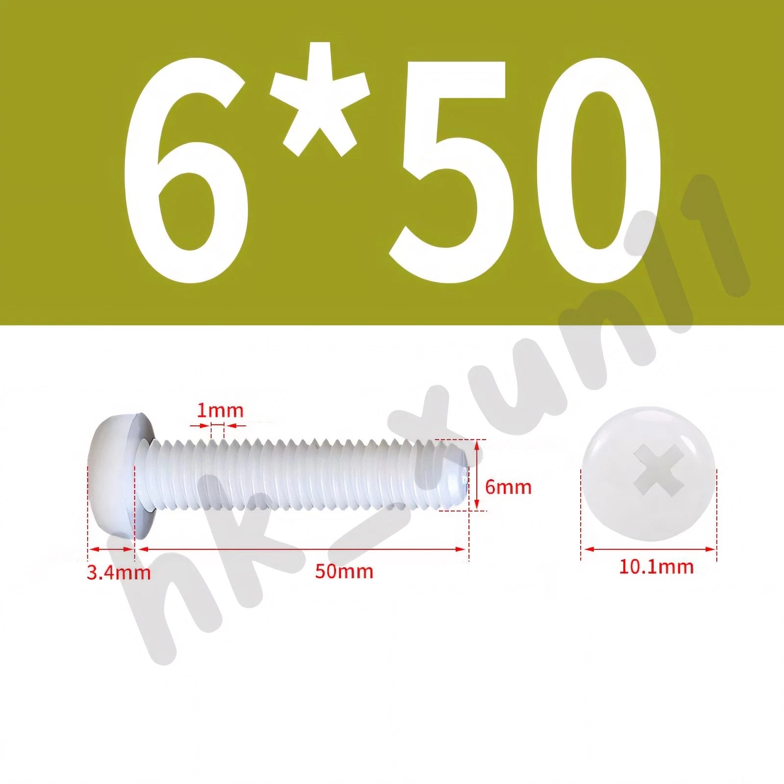 White/Black Nylon Phillips Machine Screws – M2 to M6, Plastic Round Pan Head Bolts