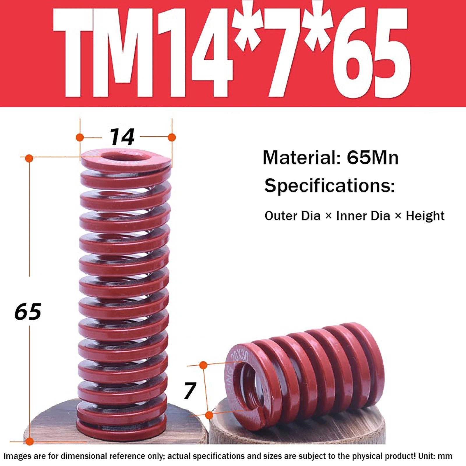 Heavy Load Duty Compression Die Spring, 8mm-50mm Diameter & Up To 400mm Long JIS