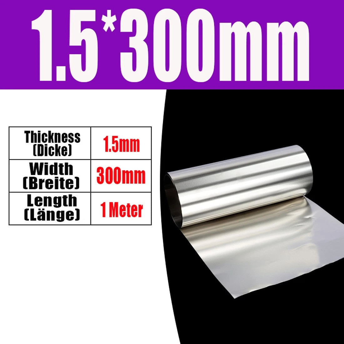 304 stainless Metal Sheet Foil Plate Strip Thickness 0.01mm-2mm Model Making DIY