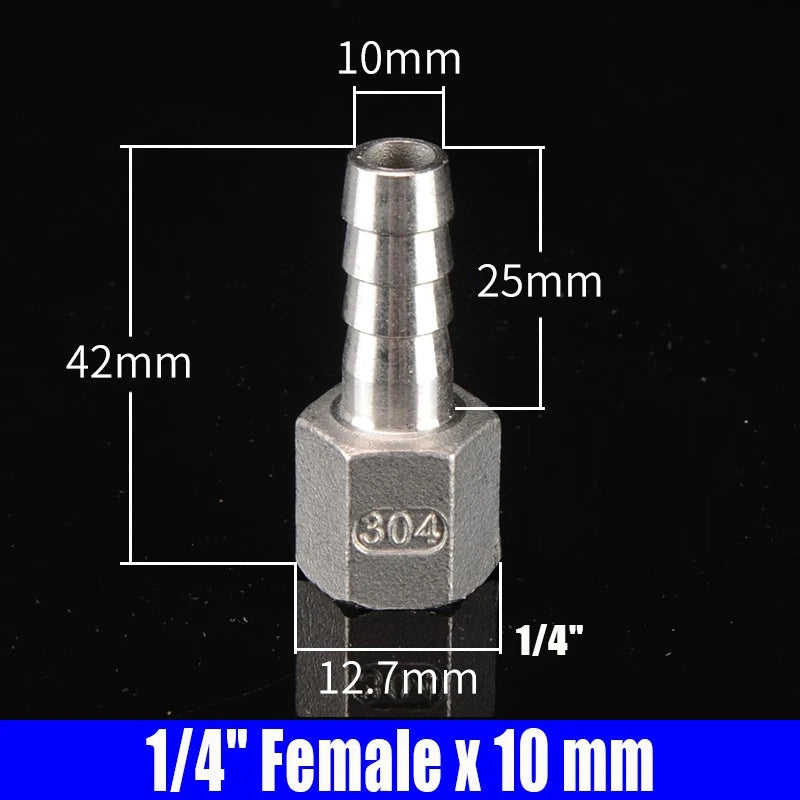 1/4"-4" Inch Female/Male Stainless Hose Connector Fitting For Air Water Fuel Gas