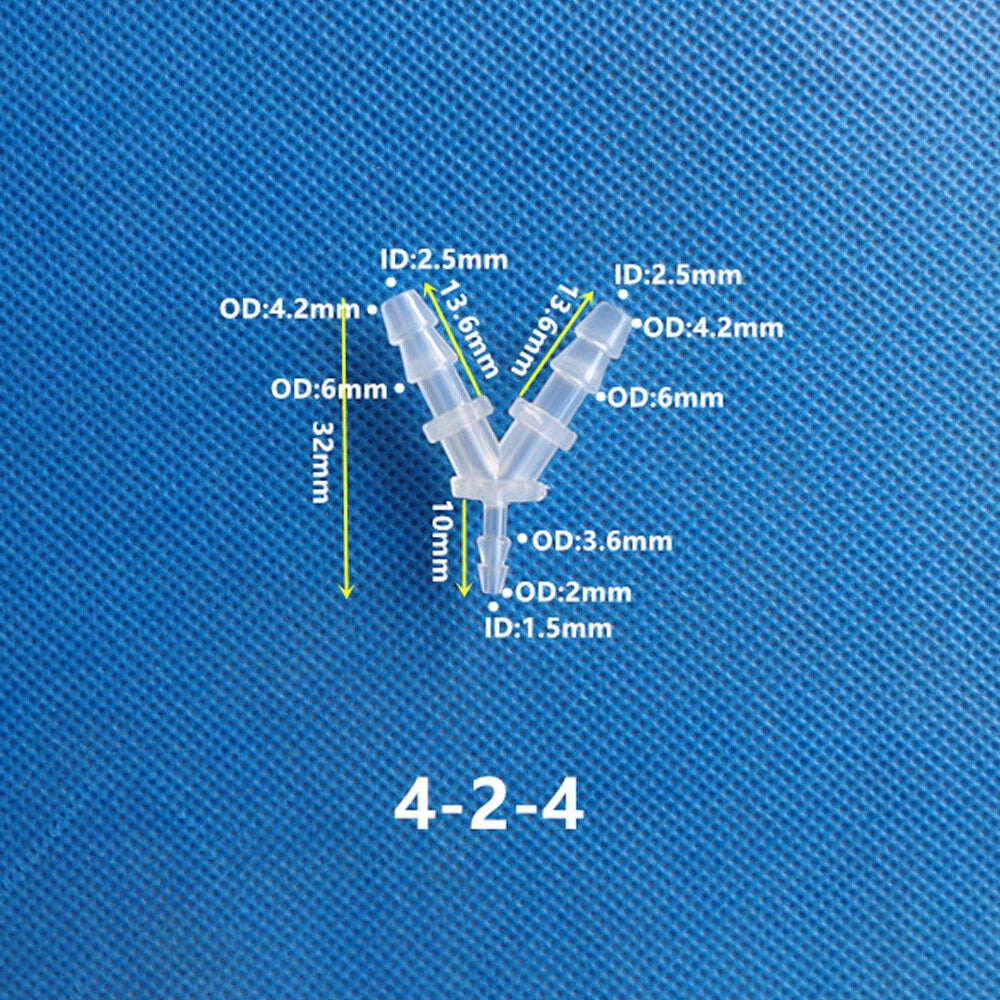 Y-Type 3-Way Barbed Hose Connector — Plastic Tee Fitting for Tube & Pipe