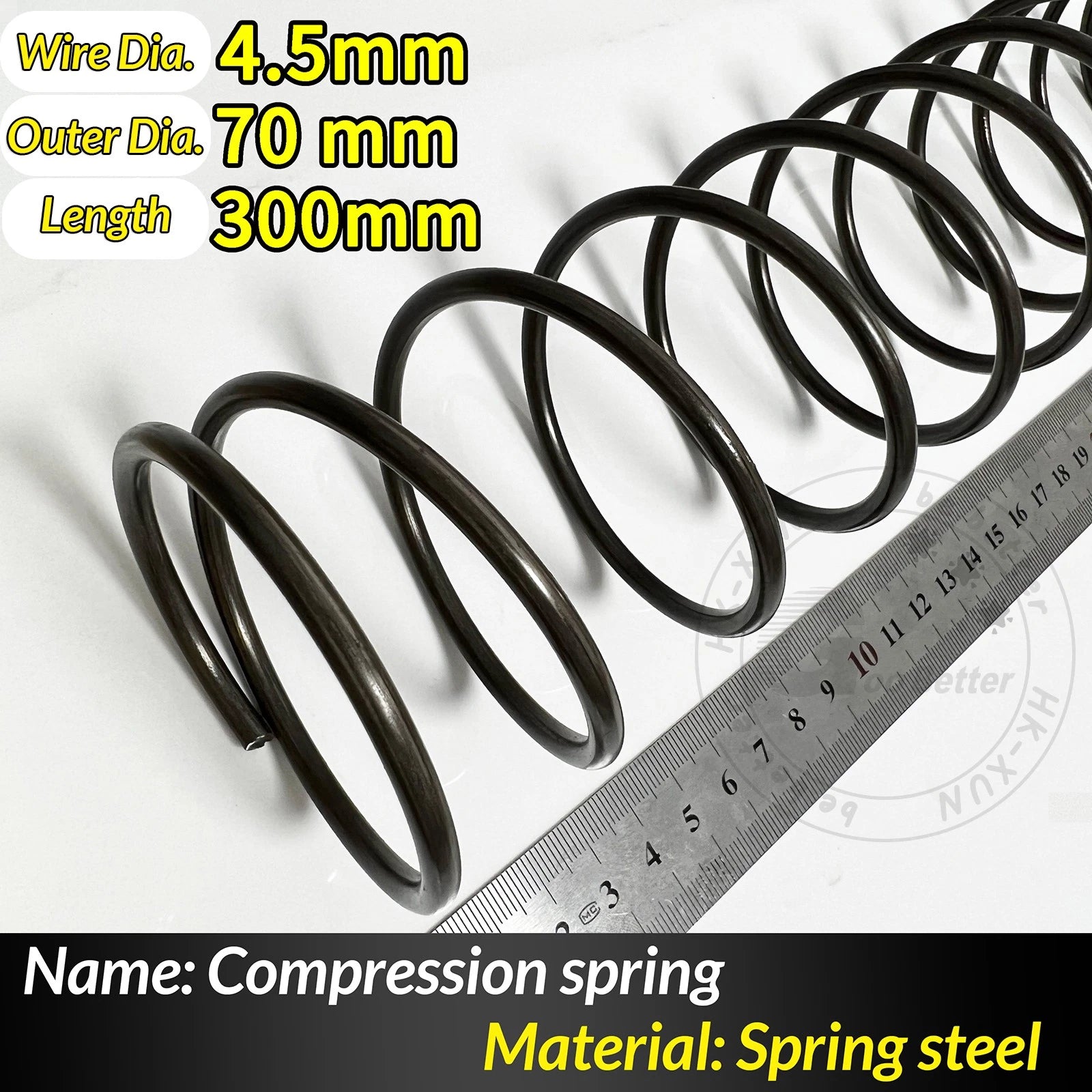 Compression Spring Pressure Springs, Wire Dia 4-5mm, OD 20-80mm, Length 300mm