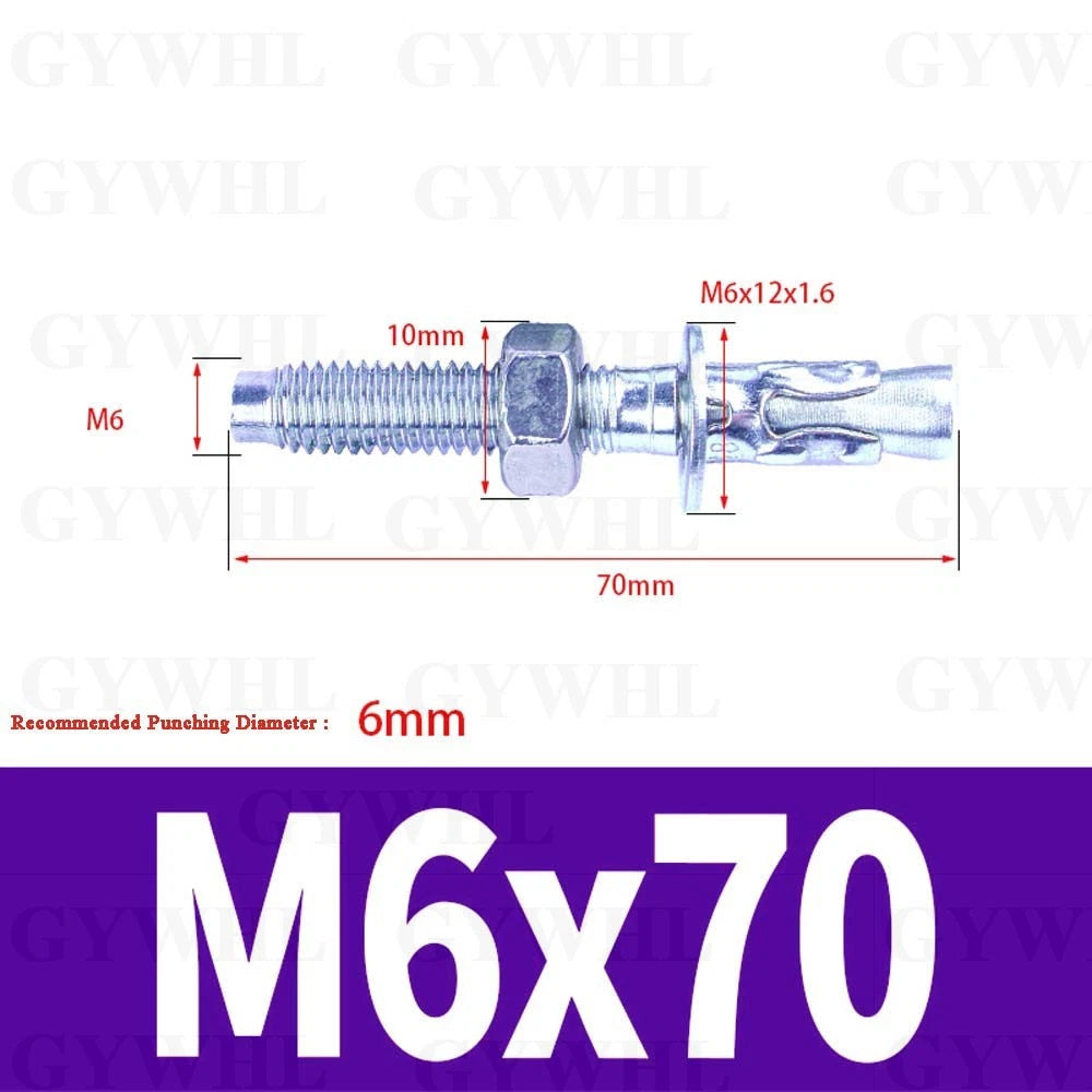 Hex Head Expansion Anchor Bolts — M6 to M20, Stainless Steel A2 & Zinc Plated, Extra Long