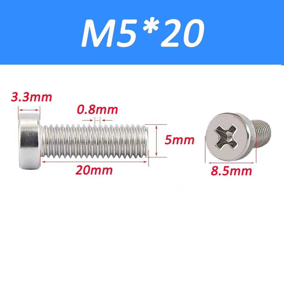 A2 Stainless Steel Cheese Head Phillips Machine Screws | M2–M8 Metric Bolts - HomeDIYer