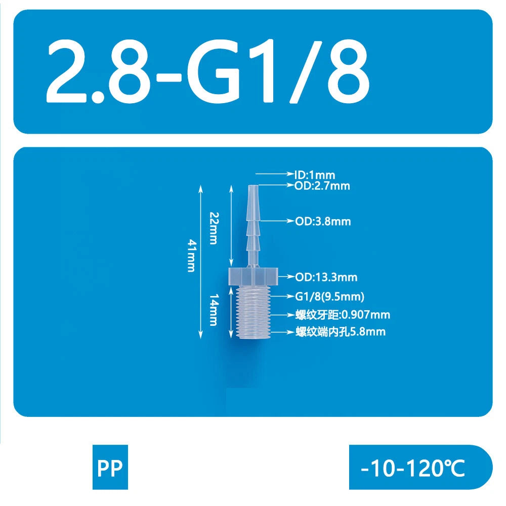 BSP Metric External Thread Straight Barb Connector – Plastic Hose Pipe Fitting