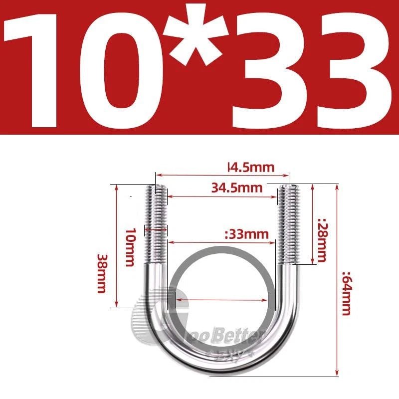 Square U - Bolts Stainless Steel — M6 to M24 | 304 A2 & 316 A4 Marine Grade - HomeDIYer