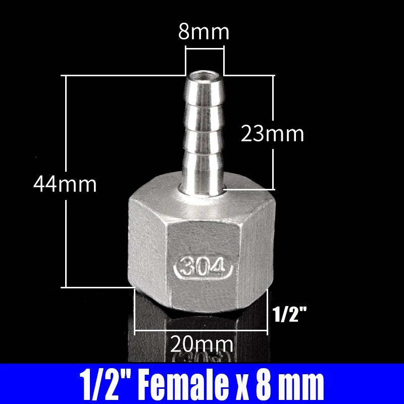 1/4"-4" Inch Female/Male Stainless Hose Connector Fitting For Air Water Fuel Gas