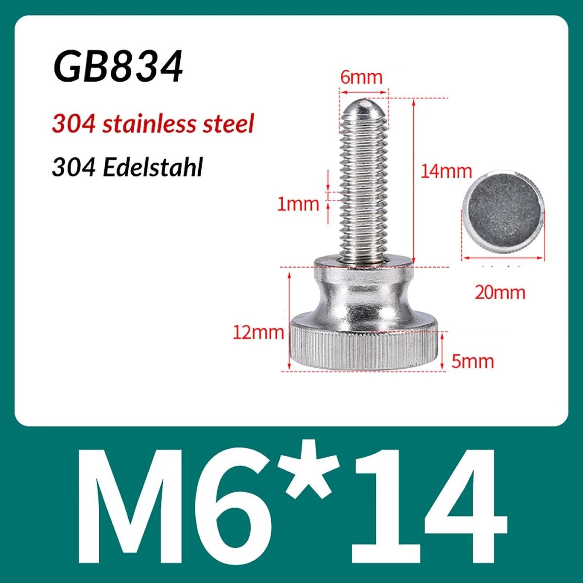 A2 Stainless Steel Knurled Thumb Screws – M2 to M10, Hand Turn Knob Bolts, 4 - 60mm Lengths - HomeDIYer