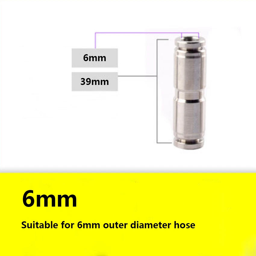 Stainless Steel Straight Push-in Pneumatic Fittings | 4mm to 16mm