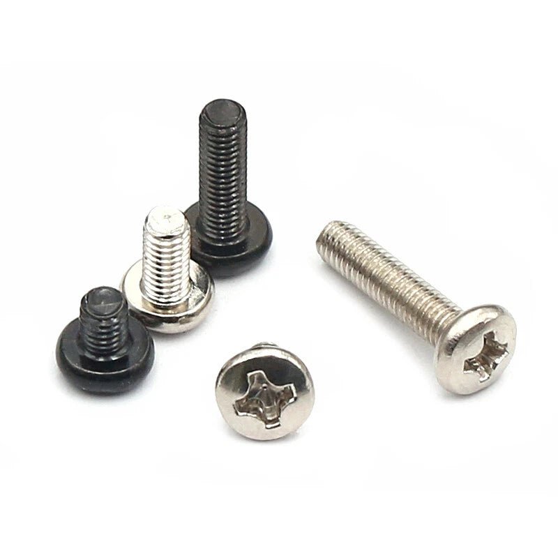 M4 M5 M6 Phillips Round Pan Head Machine Screws – Carbon Steel, Multiple Finishes, 5–45mm Lengths - HomeDIYer
