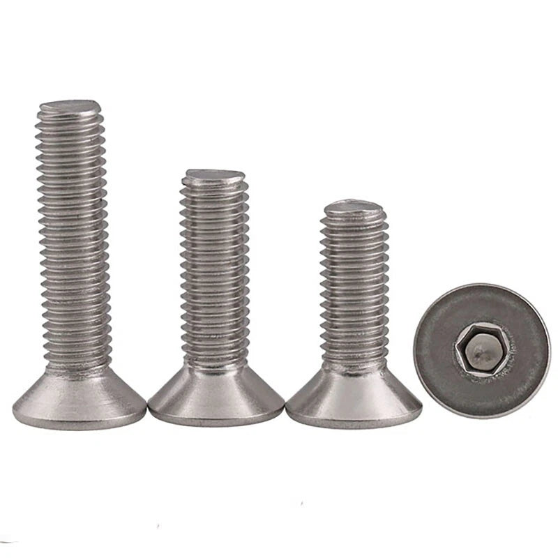 M3–M12 Countersunk Hex Socket Screws – 316 Stainless Steel (A4), DIN7991, 4–100mm