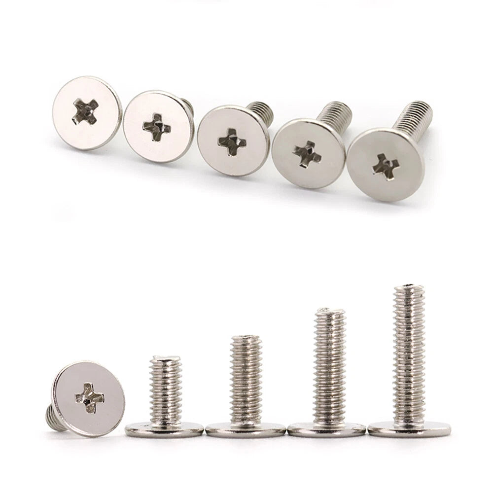 Phillips Flat Head Machine Screws – M2 M2.5 M3 M4, Nickel Plated, Laptop & Electronics Compatible