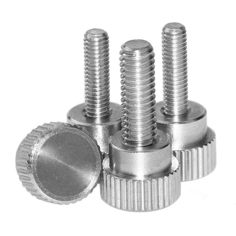 M3 M4 M5 M6 Knurled Thumb Screws Stainless Steel Hand Grip Knob Bolt φ9/13/16mm