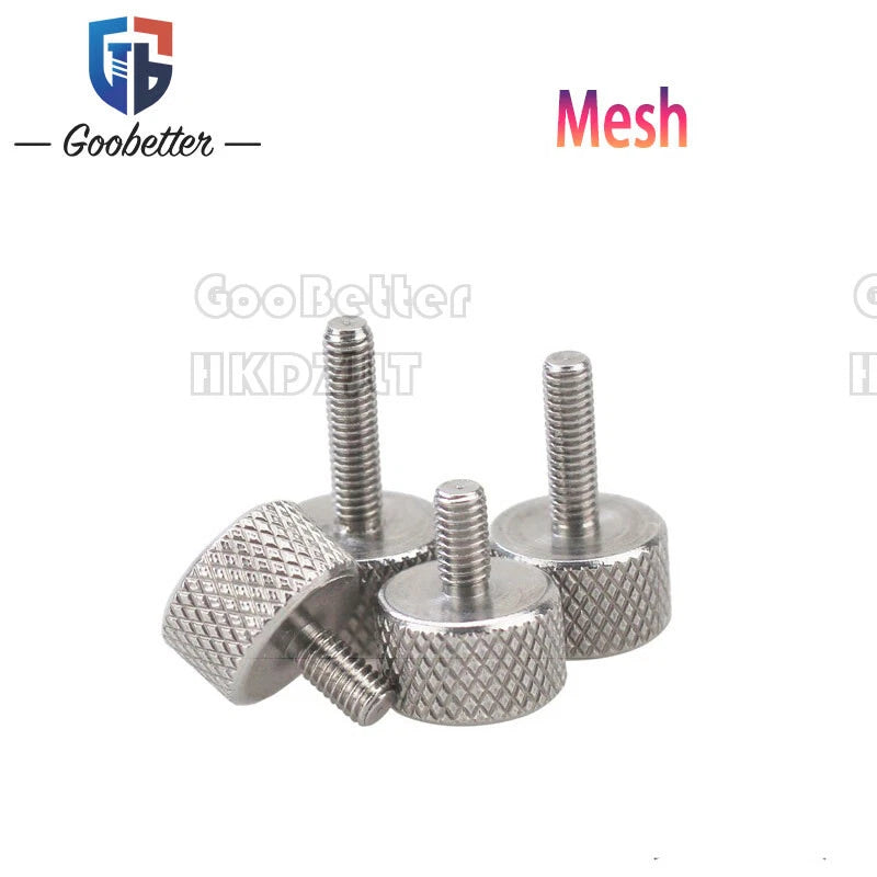 Knurled Thumb Screws M3 M4 | Carbon Steel & Stainless Steel | Hand-Tighten Grip Knob Bolts
