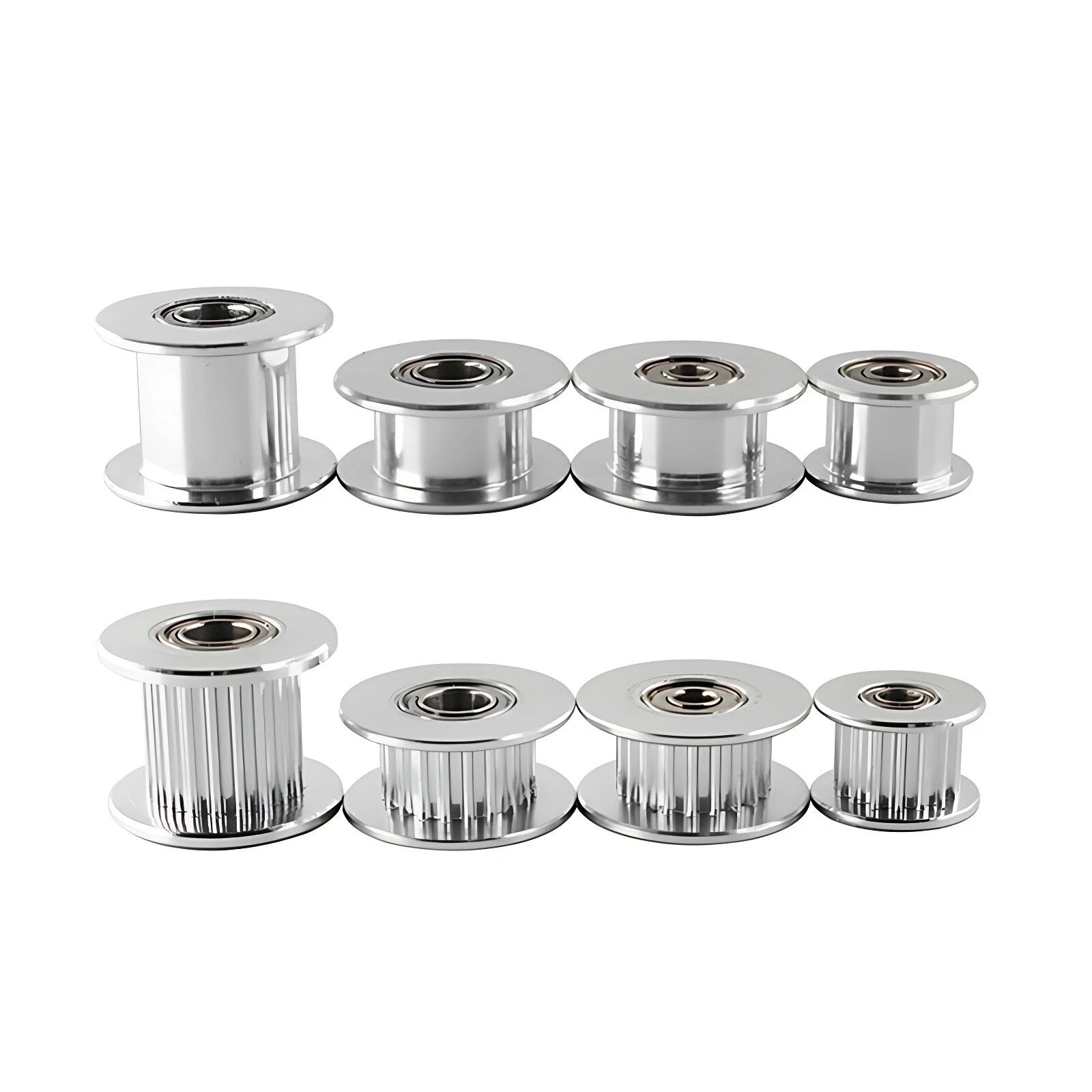 GT2 6mm/10mm Timing Belt Smooth/Toothed Tooth Idler Drive Pulley 12-60 Bore 3-15