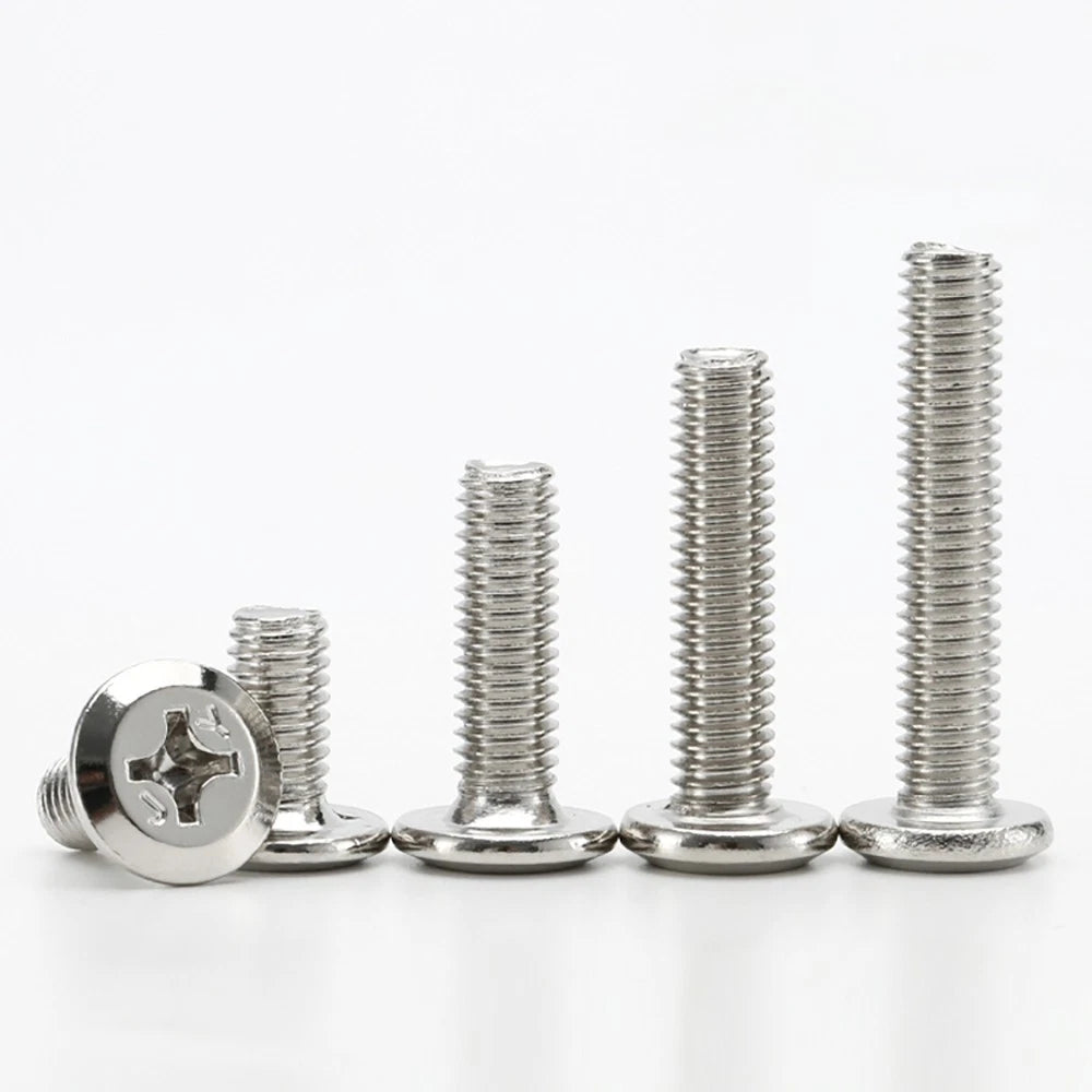 M6 Countersunk Phillips Machine Screws – Nickel Plated, Flat Head Bolts, Fully Threaded (12–90mm)