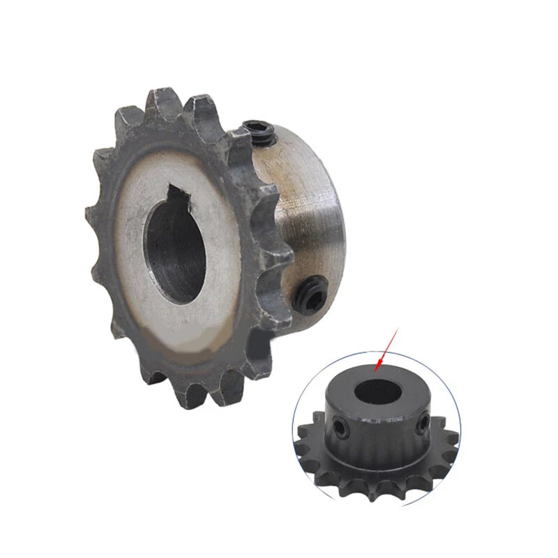 3/8" Pitch 06B Steel Pilot Bore Sprocket Simplex Roller Chain 15-17 Teeth 06B-1