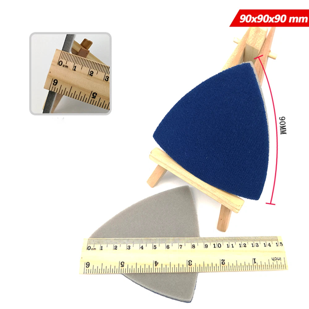 80/90 mm Triangular Sanding Disc Sponge Polishing Hook Loop Sandpaper 300#-3000#