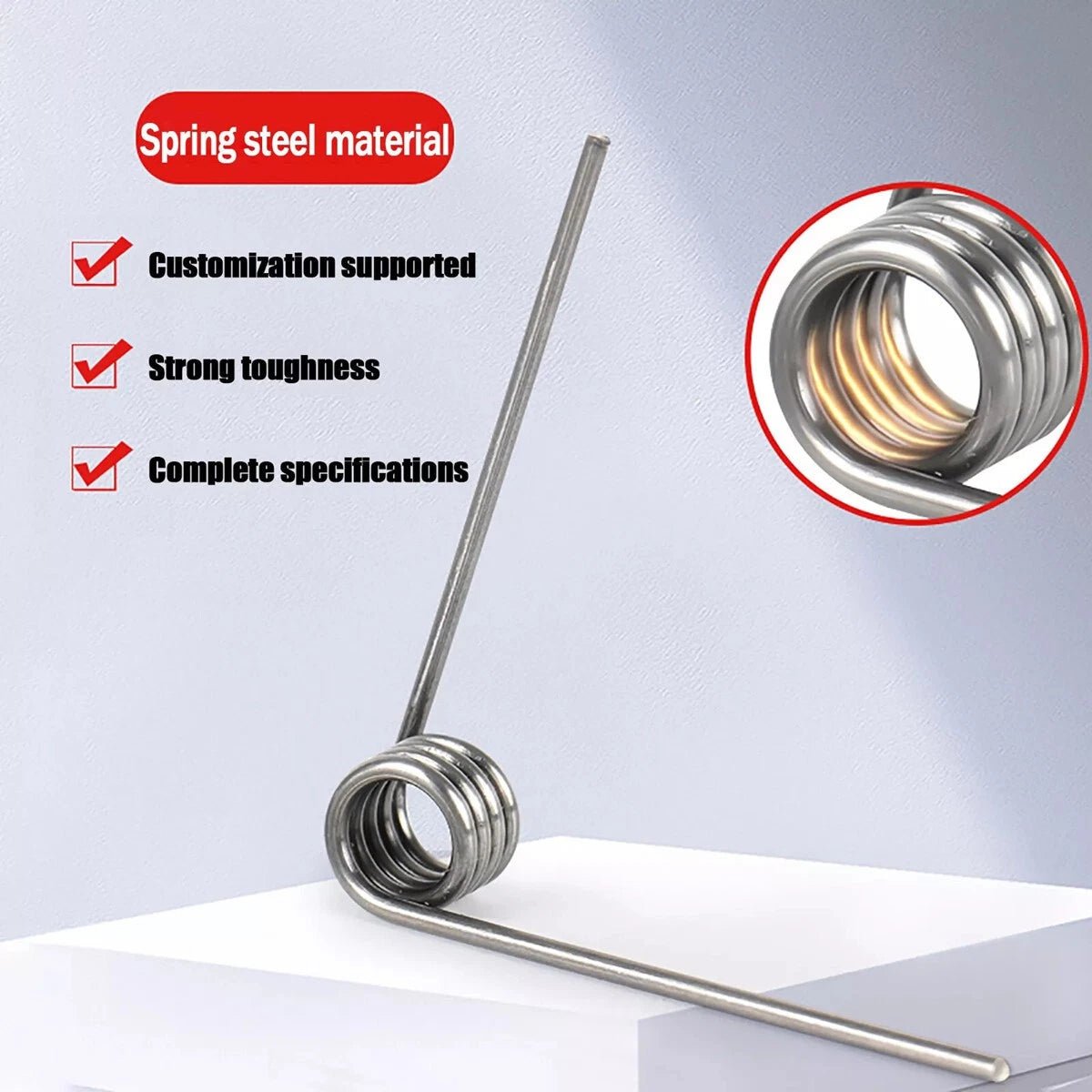 Torsion Spring (pack of 10), 0.7mm Wire diameter, 4mm - 8mm OD, Right spring - HomeDIYer