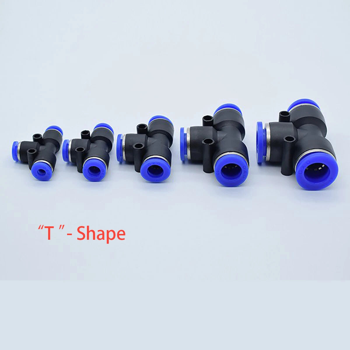 Push-In Hose Fittings — Straight, T-Shape, X-Shape & Reducing Connectors (4mm–16mm)