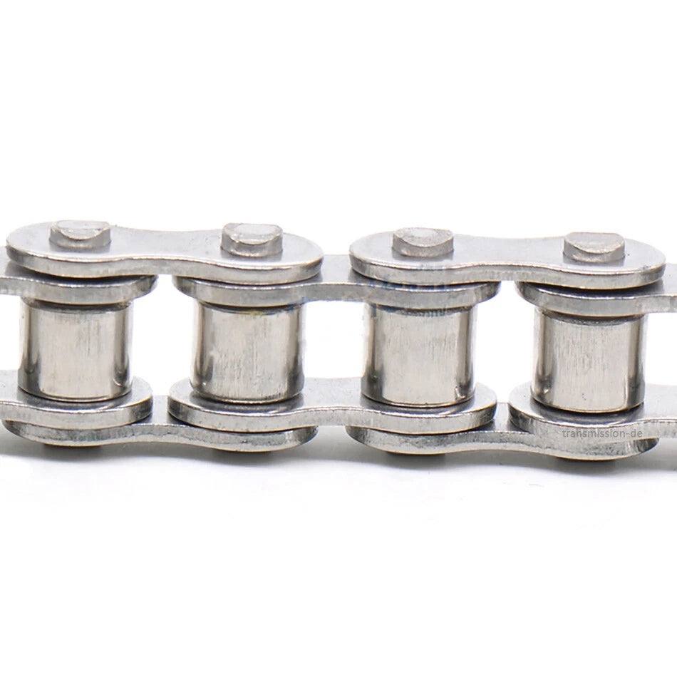 Roller Chain 04C-1 Pitch 6.35 mm 1/4" Single Row Chain Stainless-Carbon Steel