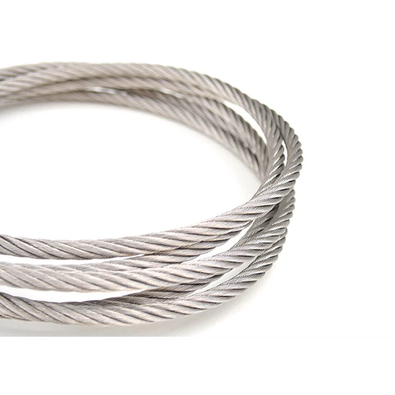 Stainless Steel A2 304 Wire Rope Lifting Metal Cable Rigging 0.3mm 0.4mm to 20mm