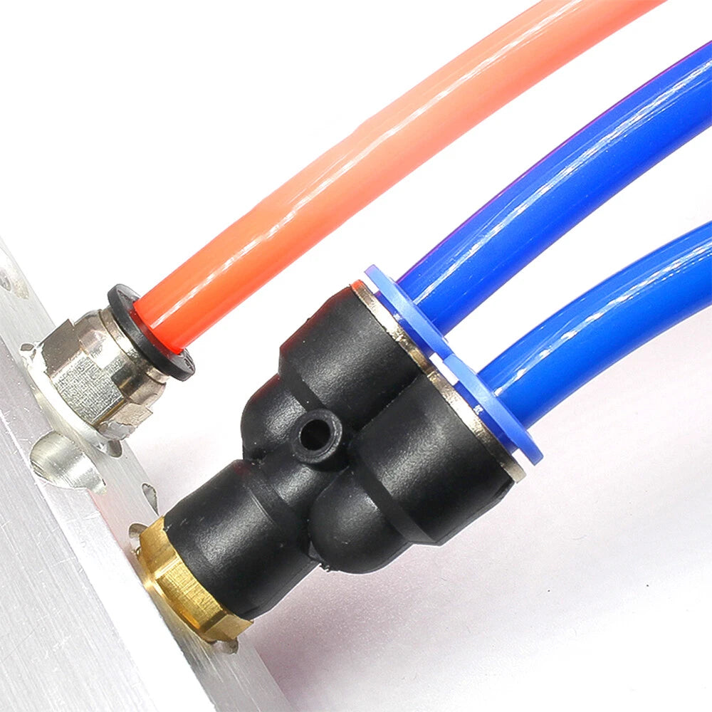 Pneumatic Y-Piece Male Stud Push-Fit Fittings Hose Inline Airline Connector