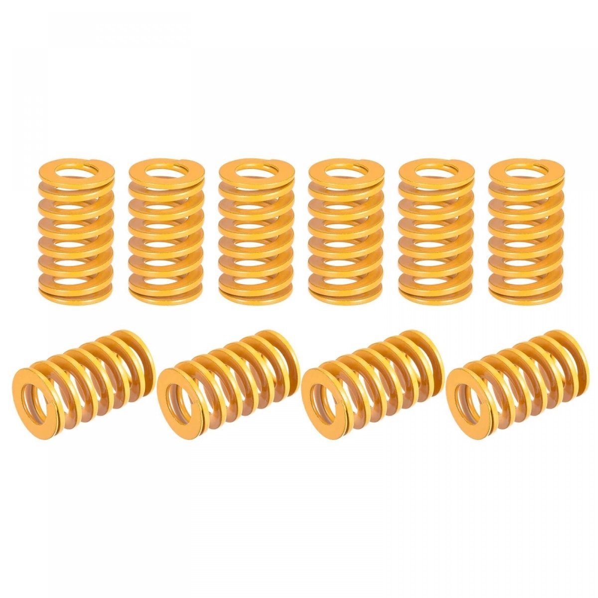 Yellow Lightest Load Compression Die Spring 30 - 50mm Diameter & Up To 500mm Long - HomeDIYer