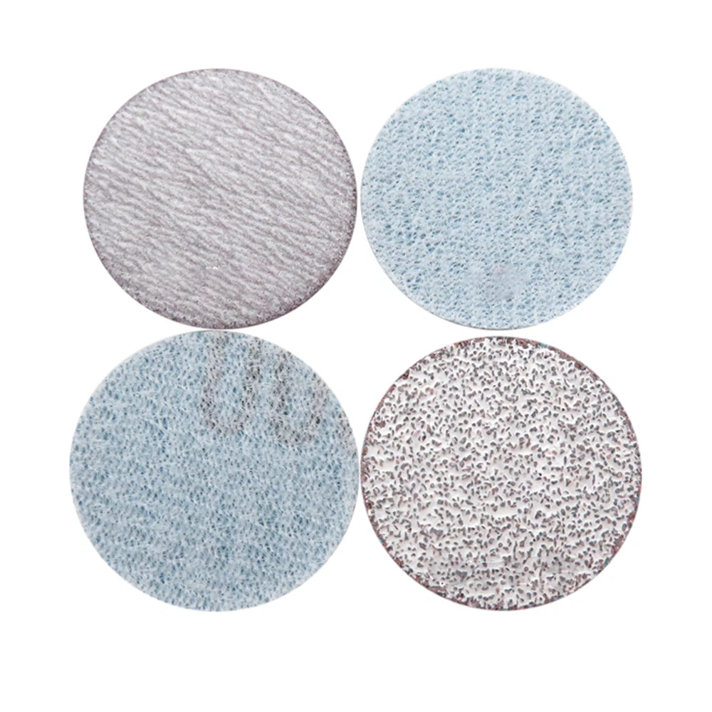 Dry 25/50/75/100/125/150 mm White Sanding Discs Hook Loop Sandpaper Grit 60-1200
