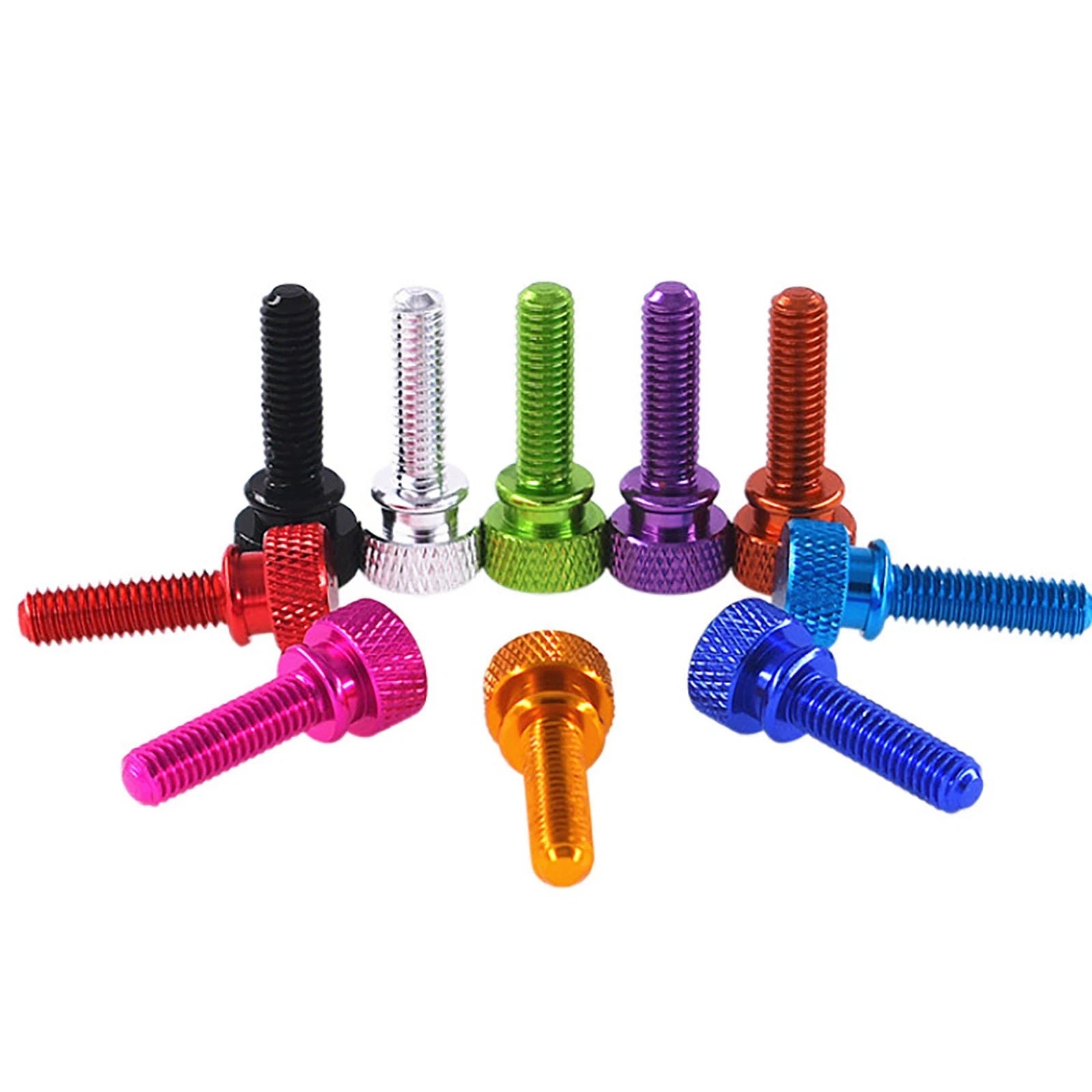 M3 M4 Anodized Aluminum Thumb Screws — Knurled Head Hand Bolts for PC Case, Fishing Rigs & DIY Projects