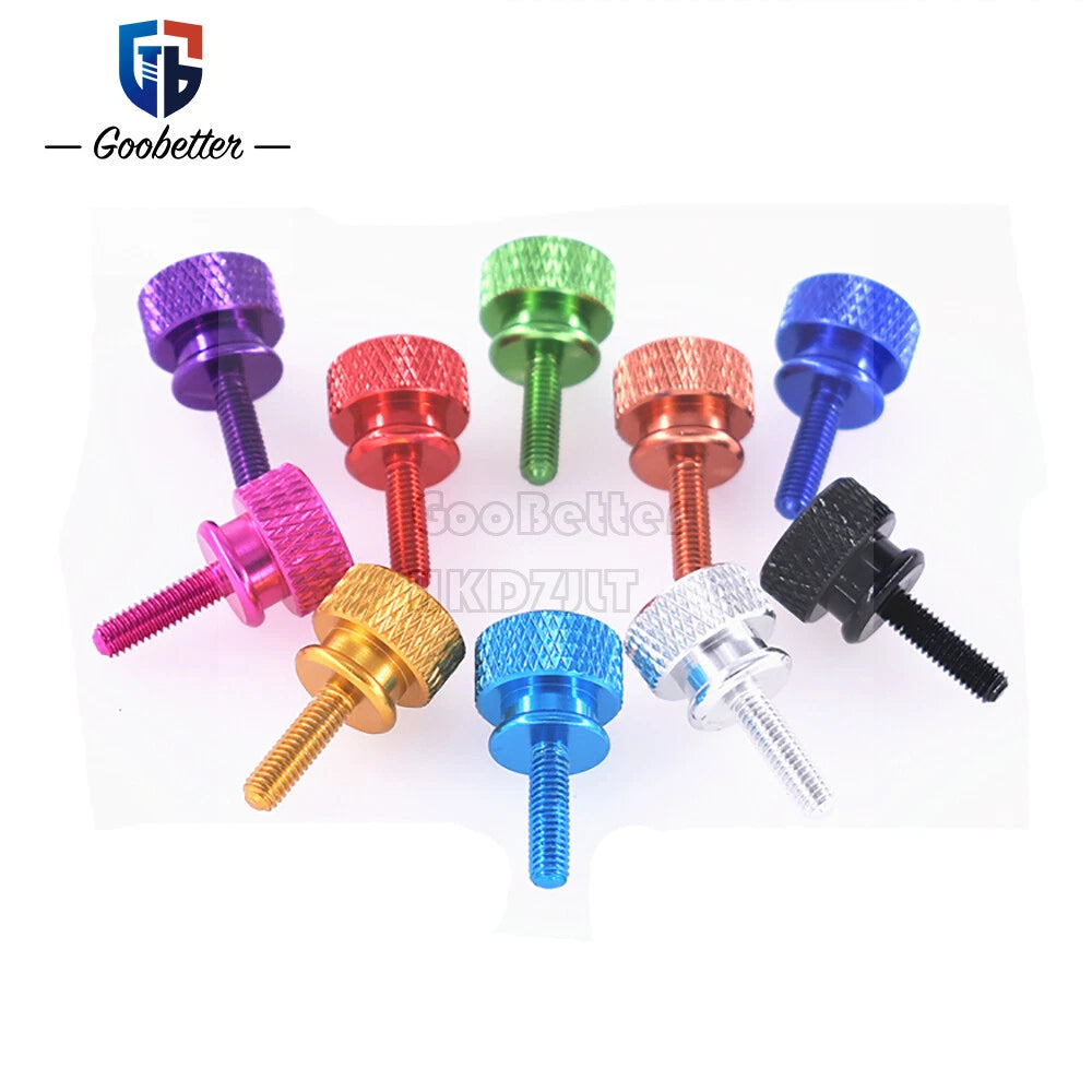 M3.5 x 7 10 12 16 20 mm Computer PC Case Aluminum Alloy Knurled Thumb Screws
