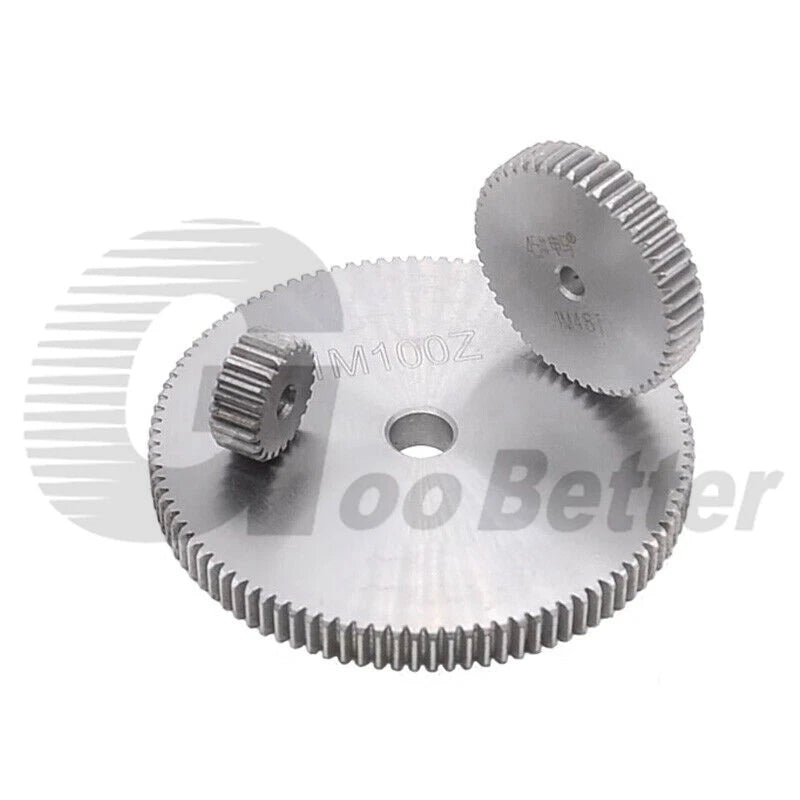 2/2.5/3/4/5 Mod Spur Gear 10T-90T 45# Steel Pinion Gear Metal Gear Thick 20-40mm