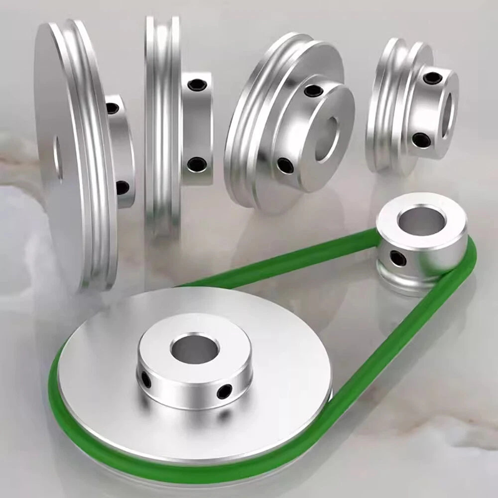 Aluminum U Pulley OD 30 40 50 60 80 100mm Single Groove PU Round Belts Pulleys