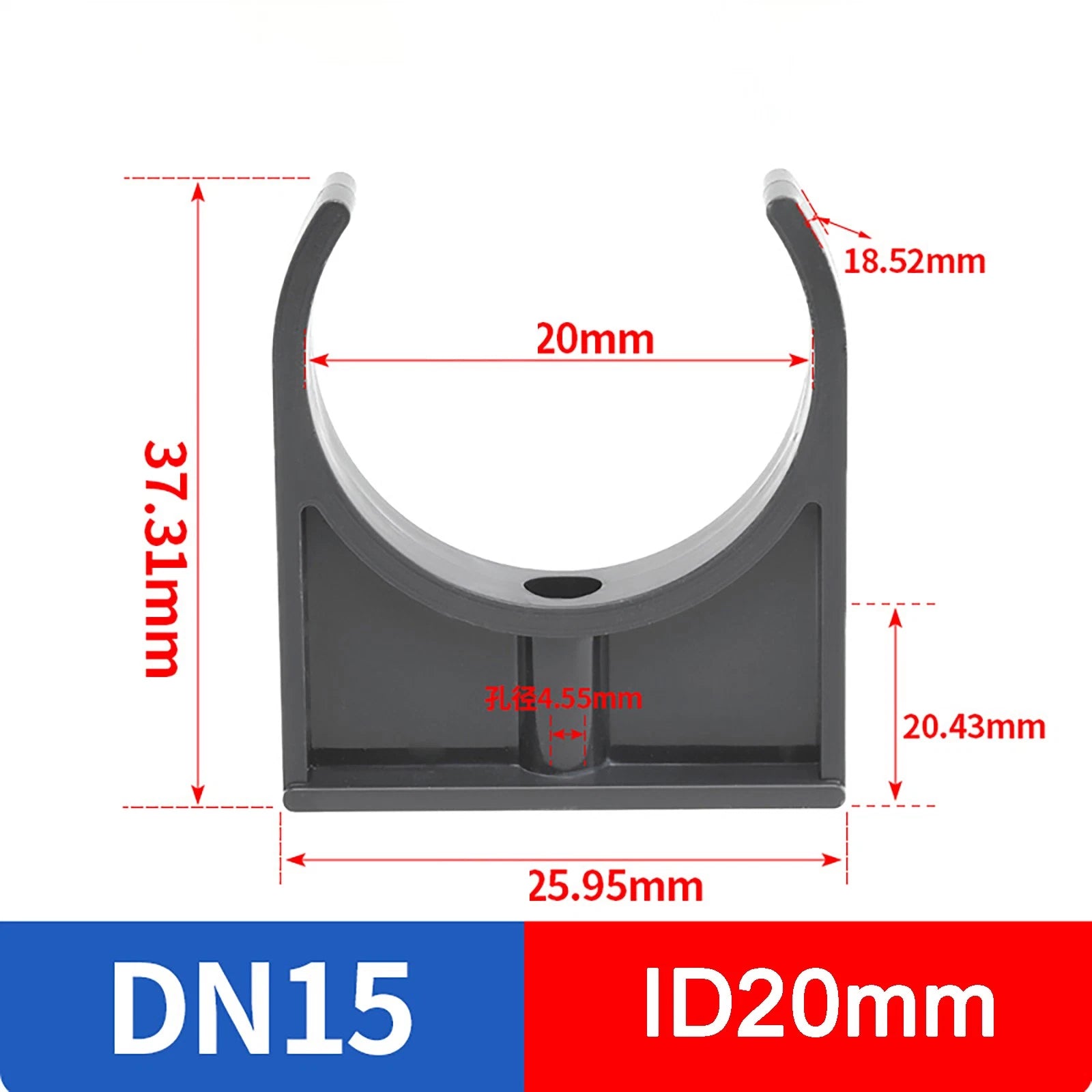 20mm - 110mm PVC Fittings Pipe Clamp Angle Fixed Pipe Clamp Support