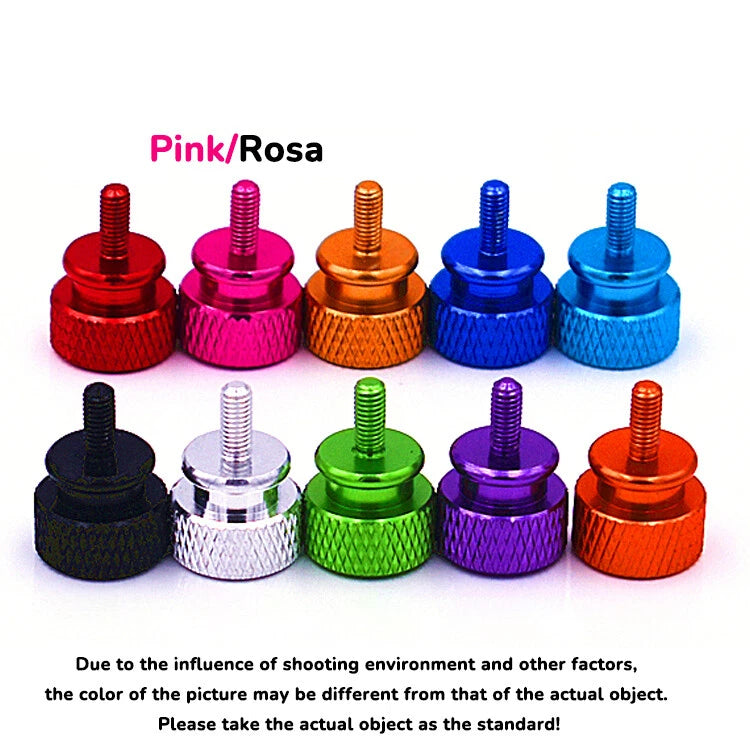 M6 Knurled Thumb Screws Aluminium Hand Grip Knob Bolts High Type - DIN 464