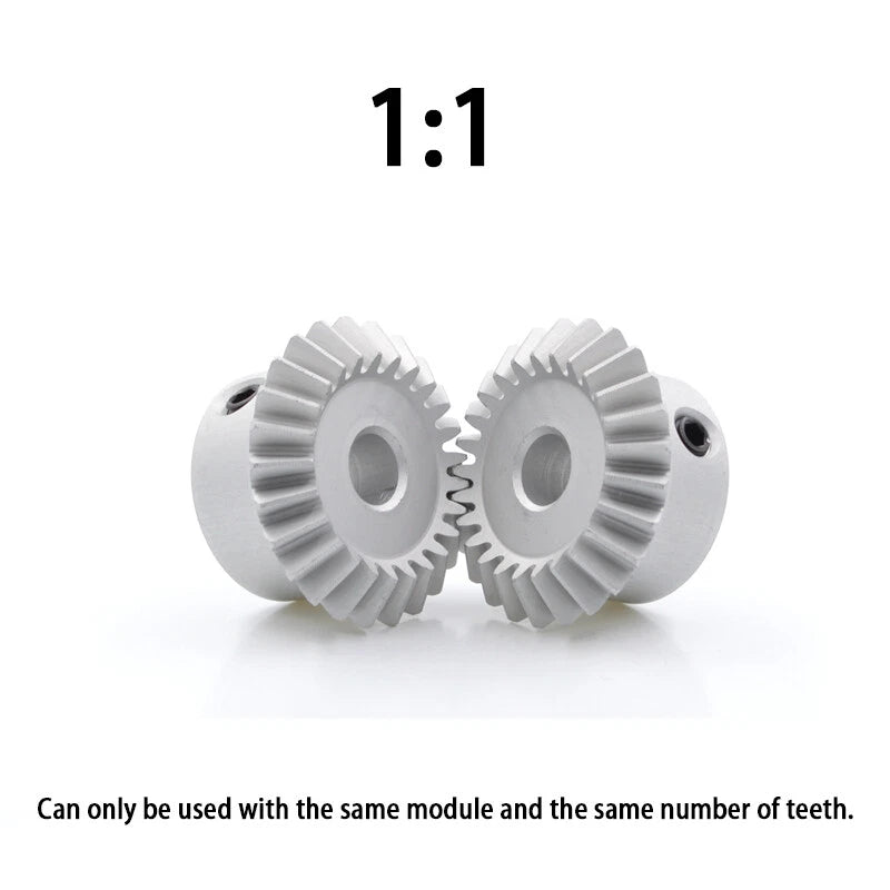 1 Mod Bevel Gear 15 - 30 Teeth Transmission Gears Bevel Teeth 90° 1:1  Aluminum