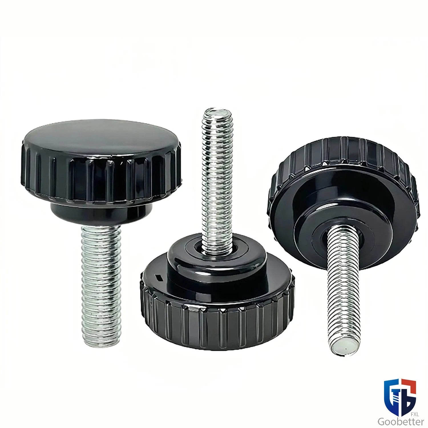 Knurled Thumb Screws with Round Plastic Handle — M3 M4 M5 M6 M8 M10 Clamping Knob Bolts
