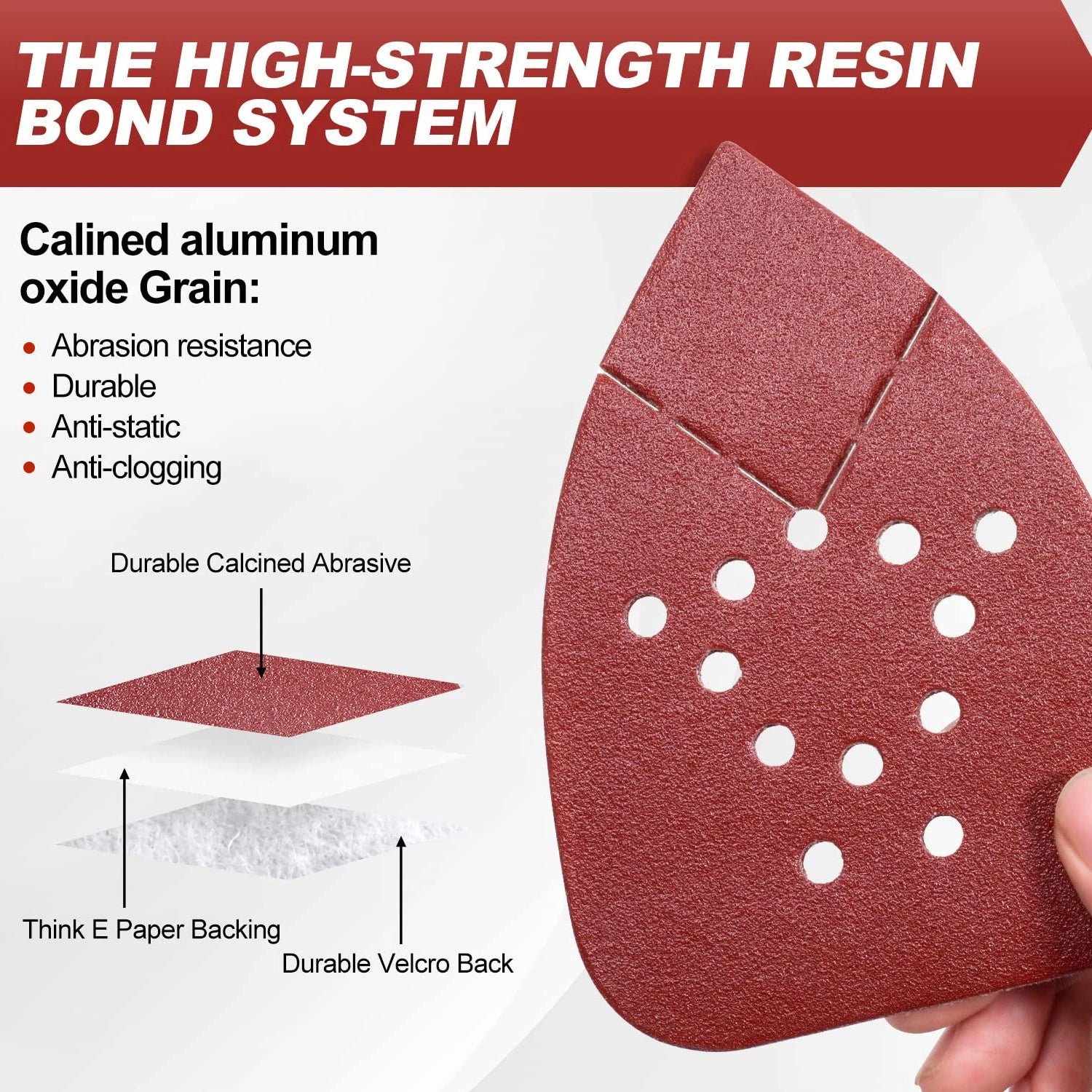 12 Holes Mouse Sandpaper Pad Sanding Discs for Black and Decker Mouse Sanders