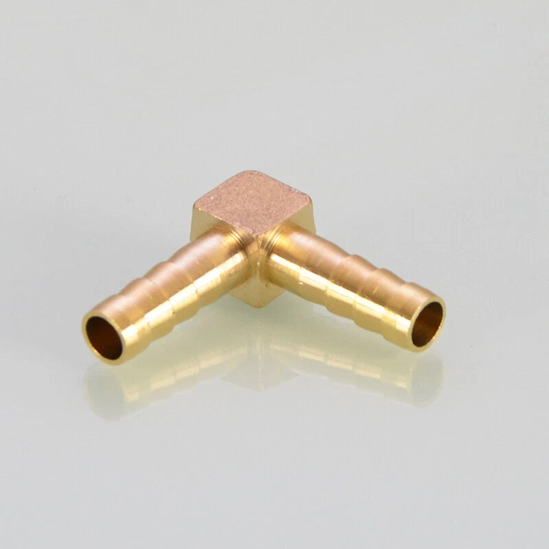 Copper 90° Elbow Hose Barb Connector — Φ4mm to Φ19mm | Gas, Fuel & Fluid Fittings