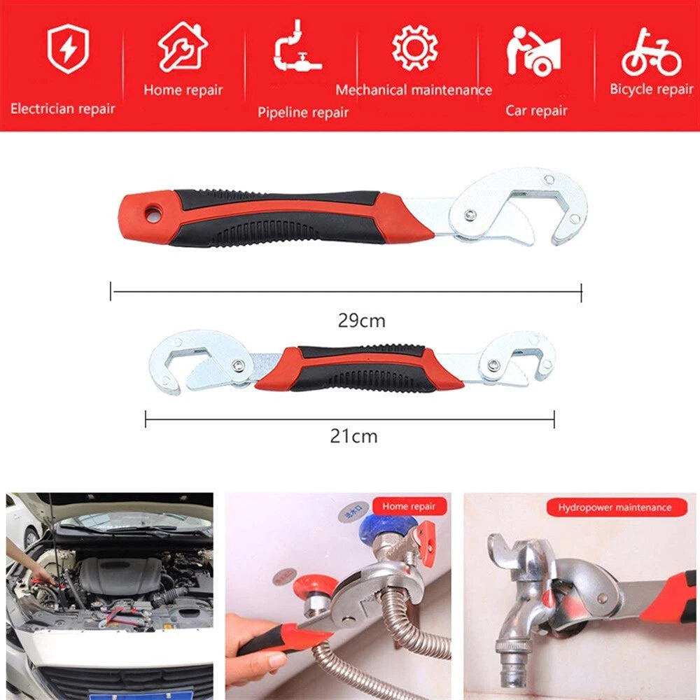 Universal Wrench Adjustable Spanner Multi-Function Wrench Pipe Hand Tool 8-22mm